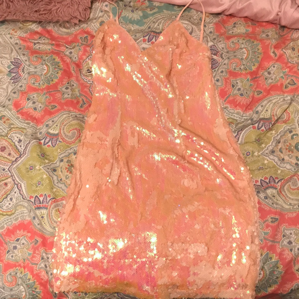 Pretty in Pink sequin party dress